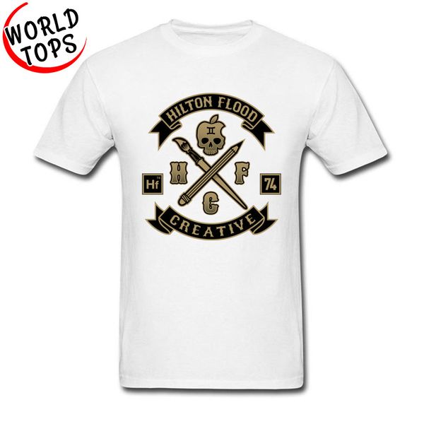 

hipster men t shirts hilton flood creative skull sleeved slim fit 3xl t-shirt for men new coming fashion summer tee-shirts 2018