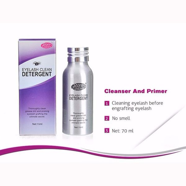 

false eyelashes 70ml individual eyelash extension primer cleaner clear safety lash for keep long lasting