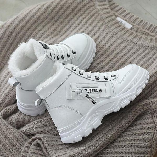 

women winter snow boots 2020 new fashion style high-shoes casual woman waterproof warm woman female white black botas