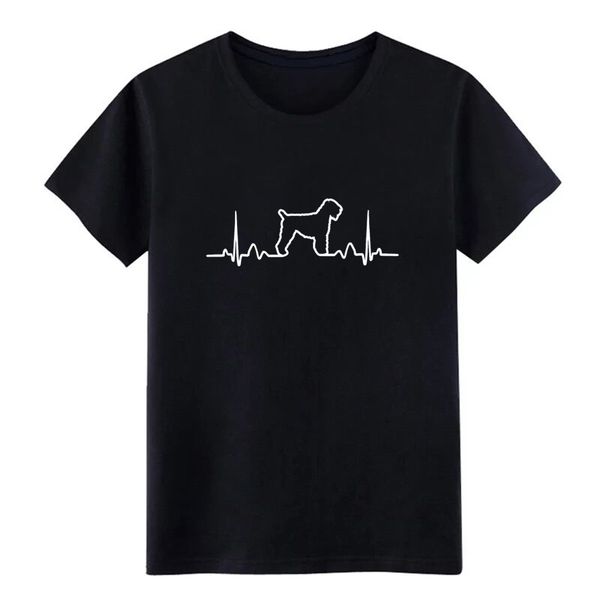 

black russian t errier dog heartbeat gifts t shirt personalized 100% cotton o neck outfit sunlight breathable summer style shirt