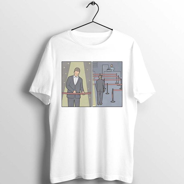 

unix t shirt men women cutting red tape funny depression random unexpected printed tee