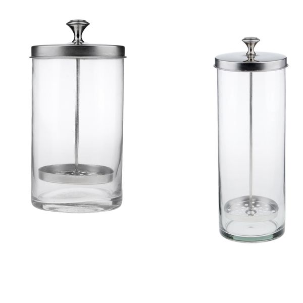 

малая и большая clear дезинфицирующего disinfectanting glass jar для укладки волос инструментов дезинфекция