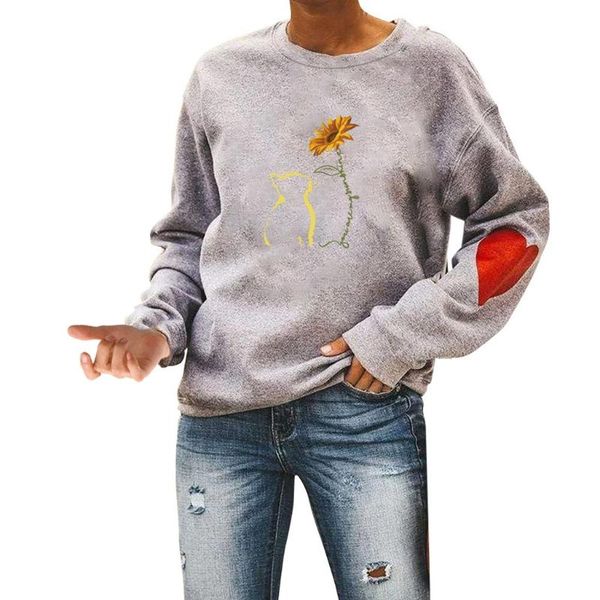 

woman's casual fashion long sleeve solid color round collar hoodie, Black