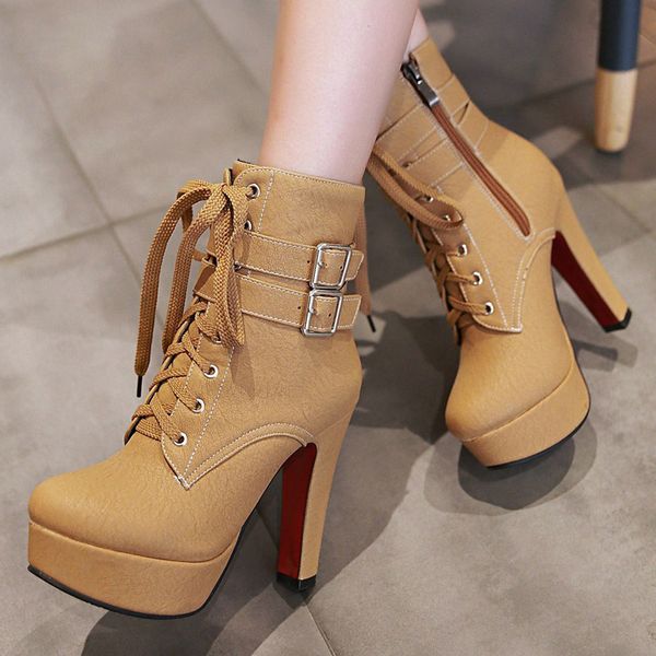 

women's boots autumn booties ladies zipper boots-women shoes woman winter shoes round toe luxury designer rubber 2020 ankle, Black