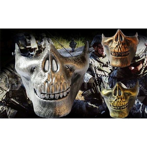 

half face skeleton warriors protective skull mask of terror halloween masquerade cs games masks