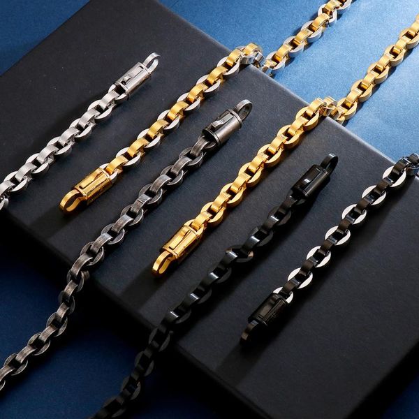 

vintage heavy metal мужчины длинные цепи ожерелье золота нержавеющей стали мужские аксессуары украшения день рождения подарки для него drops, Silver