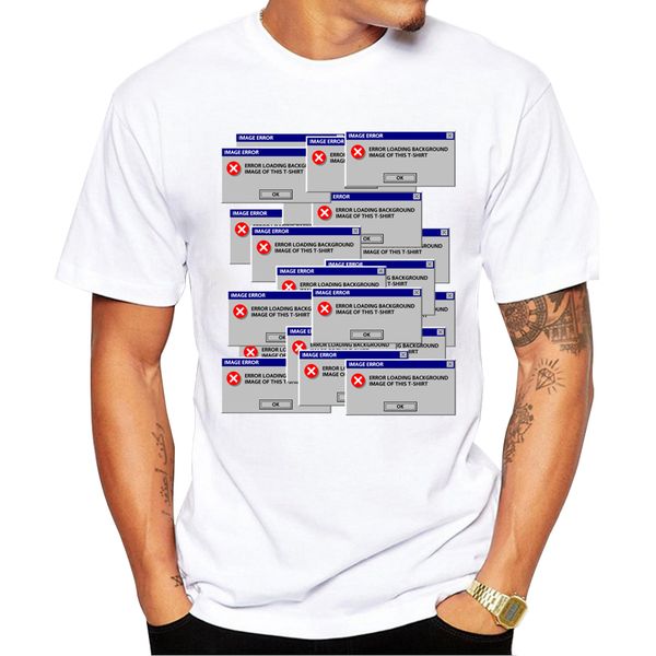 

vintage fitness homme men t-shirt camisetas image error crew neck t-shirt short-sleeve streetwear male tee shirt