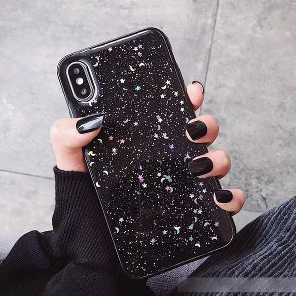 

electroplated polka dots star case for iphone 11 pro max 6 6s 7 8 plus x xr xs max bling shining soft silicone phone cover