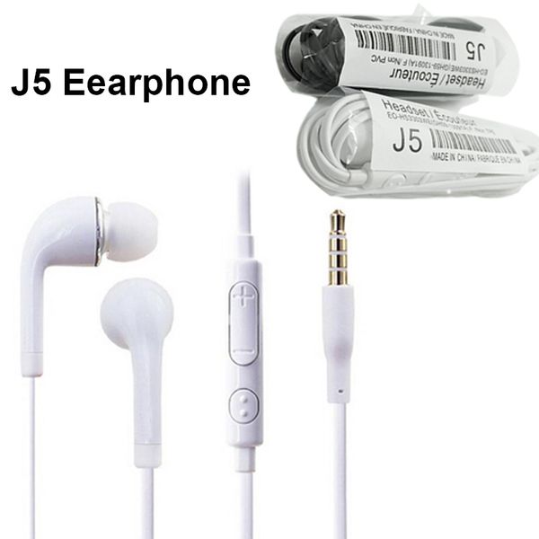 J5 Auricolare Auricolari Stereo Per Samsung Galaxy S6 S7 S5 S4 S3 S2 Note3 Auricolare In-Ear Cuffie Con Microfono 3.5mm