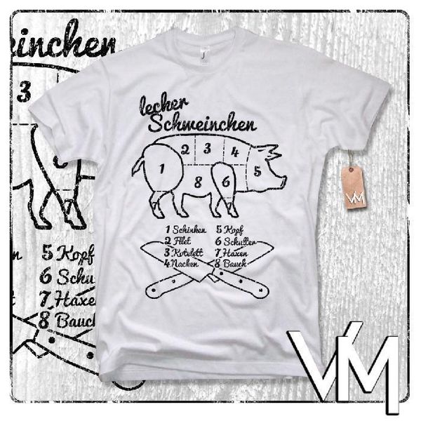 

2019 fashion lecker schweinchen t-shirt - koch cook grill grillen bbq fun bacon s m l xl xxl tee shirt