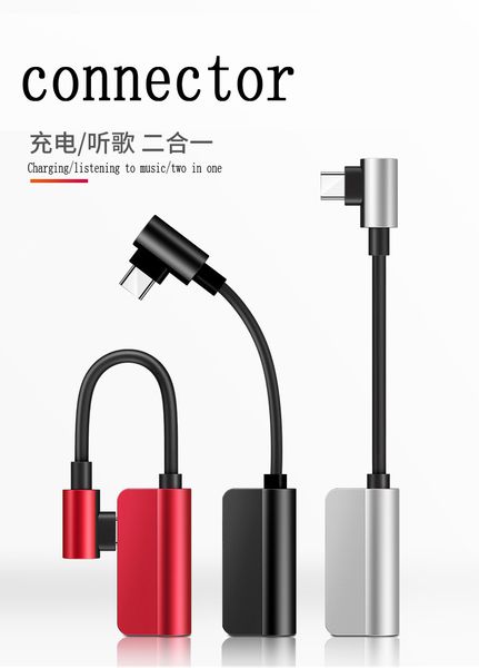 

suitable for huawei and other elbow type-c to 3.5mm two-in-one audio adapter blind plug