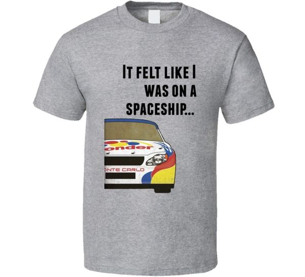 

2019 new summer tee shirt talladega nights racecar it felt like i was on a spaceship... quote t shirt cool t-shirt
