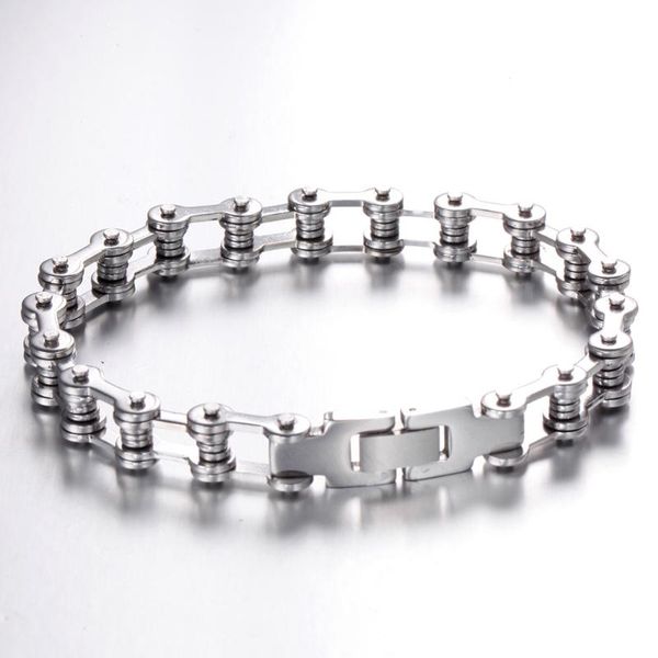

цепь велосипеда smooth браслет из нержавеющей стали правда простое зеркало мужчины простой и элегантный высокое качество тонкое очарование, Golden;silver
