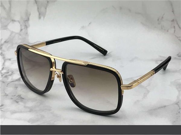 

luxury square pilot sunglasses gold with drive gradient fashion brown brand titanium sun glass designer eyewear box summer new vrtrc