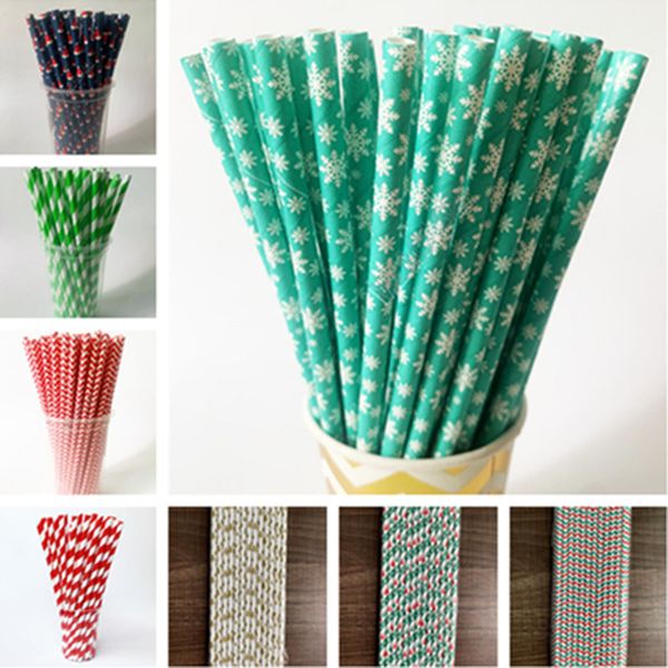 

multi color disposable paper drinking straws christmas halloween drink straws sucker birthday wedding party decoration supply bar tool d9711, Blue