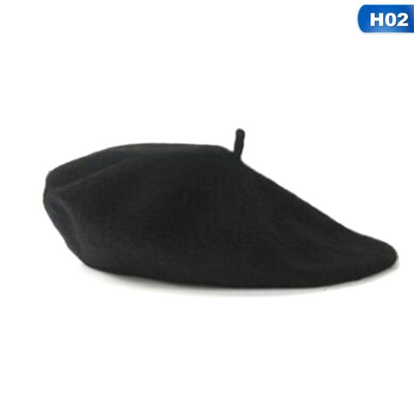 

retro women stretch beret wool solid color flat cap british wind autumn and winter warm woolen wild hat 2020, Blue;gray
