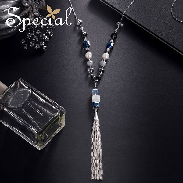 

participating in europe and the united states long tassel pendant necklace sweater chain show thin like your shadow, Silver