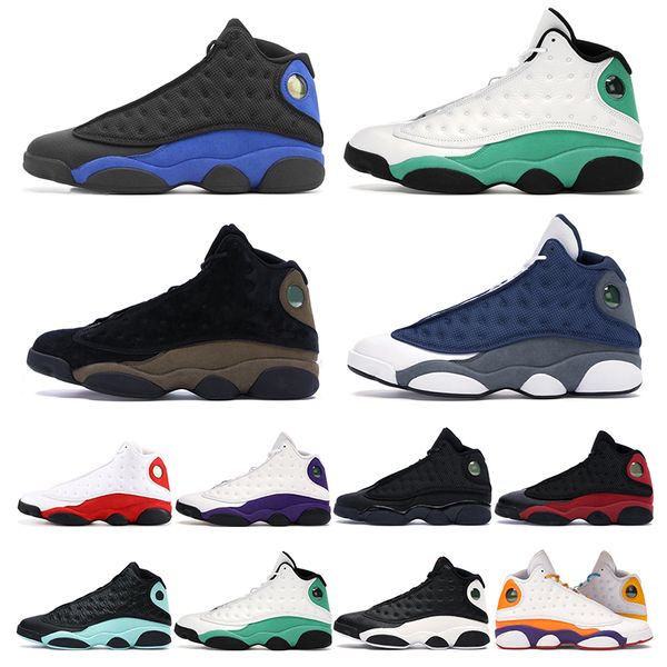 

2020 mens basketball shoes 13s flint hyper royal lucky green playground balck cat he got game mens sports fashion outdoor sneaker size 7-13