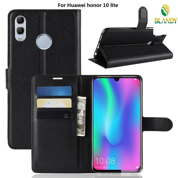 

phone case for huawei honor magic 2 litchi grain lychee wallet leather pu tpu stand cover case for huawei honor 10 lite