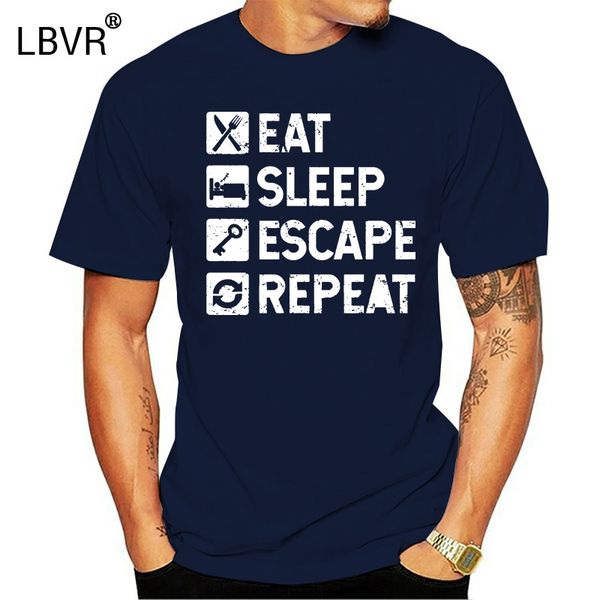 

men t shirt escape room game eat sleep escape repeat(1) tshirts women-tshirt