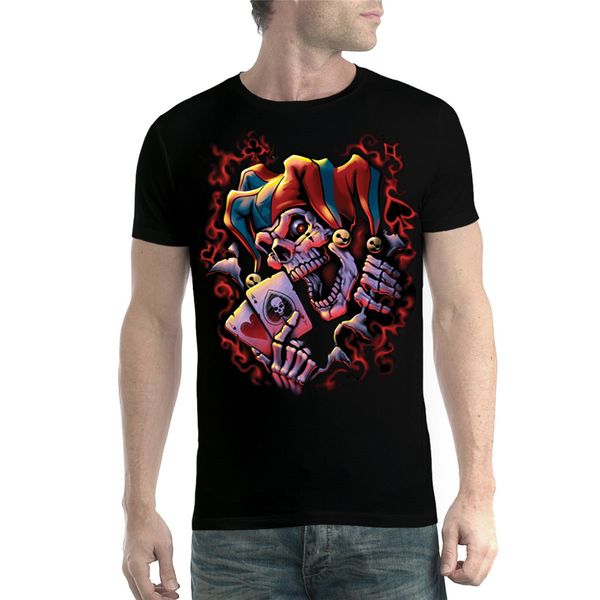 

joker череп карты клоуна мужчины t - shirt s - 6xl new homme customized tee shirt