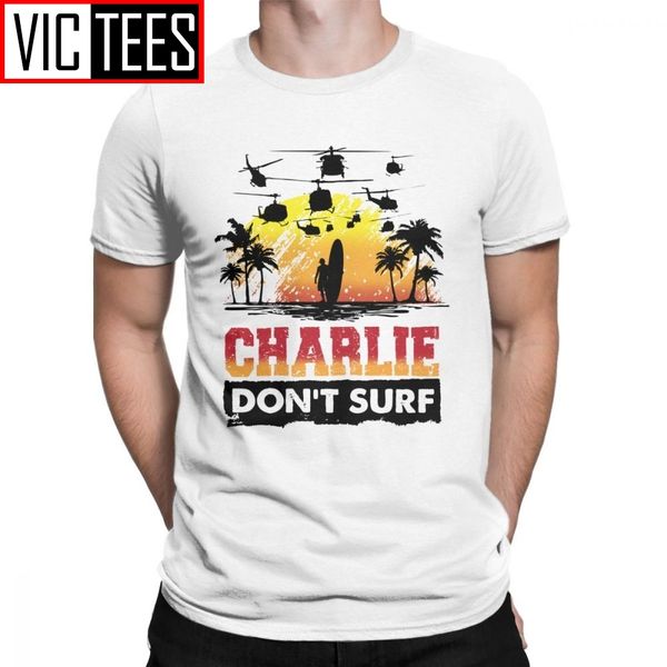 

charlie don't surf t shirt men 100 premium cotton novelty t-shirt kilgore vietnam surfboard helicopter tee short sleeve clothing