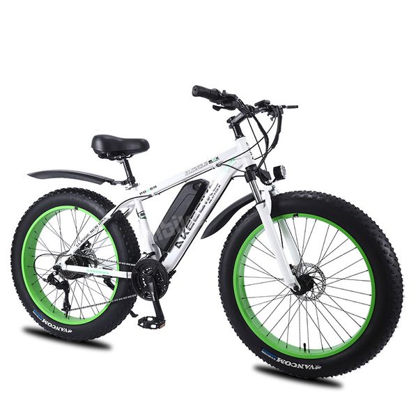 

electric bike 26 inch electric snow ebike beach snowmobile 13ah 27 speeds fat bike 26x4.0" fat tire snow bicycle ing, Silver;blue