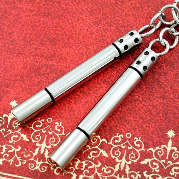 

pendant necklaces amumiu cool fashion design nunchakus necklace for men women biker punk charm jewelry gifts hp1156, Silver