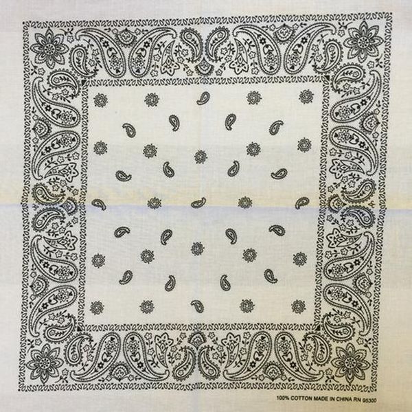 

100%cotton paisley bandana multipurpose hip-hop bandanas hair bands head wrap scarf scarves band headtie for men bbyozs bdehome, Black