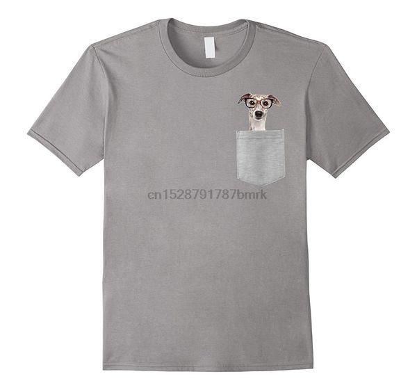 

tee shirt mens 2018 new tee shirts printing fashion print t shirt plus size dog in your pocket greyhound with glasses on t shirt