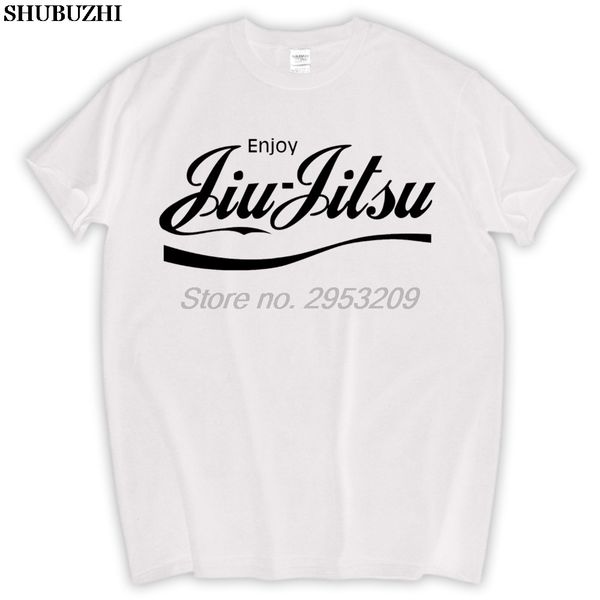 

enjoy jiu jitsu t-shirt bjj tee brazilian jj jits workout cotton t shirt men