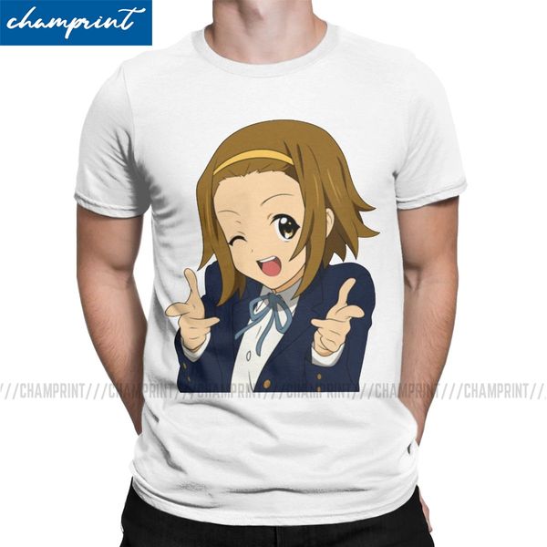 

урожай рица tainaka k-on футболок для мужчин o шеи 100% хлопок футболки японии музыки anime с коротким рукавом майк 4xl 5xl одежды