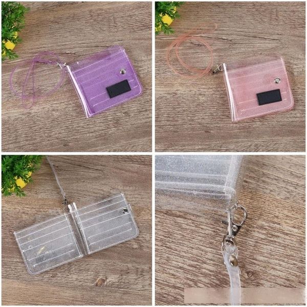 

multi card business cards holder transparents flashing bags compact lovely delicate housekeeping articles button fixed good looking 8 5gy e2