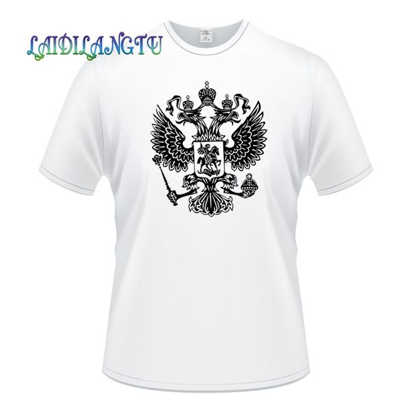

men t shirt coat of arms of russia nickel russian federation short sleeve cotton man tshirts t-shirt tees