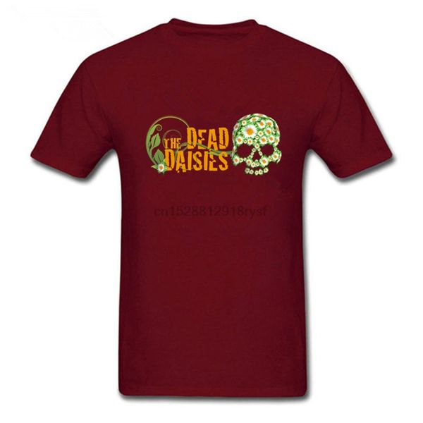 

famous skull creative design short sleeve tee shirt cotton incredible the dead daisies music t shirt men baisc 3xl shirt