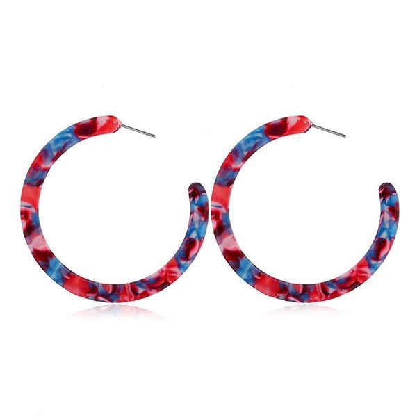 

2021new arrival beautiful dangle & chandelier simple big round design fashion women ear rings good quality plastic colorful style shaped c p, Silver