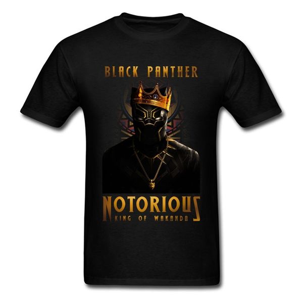 

t-shirt men t shirt black panther tshirt notorious king of wakanda hipster tees 3d comics clothes cotton fabric
