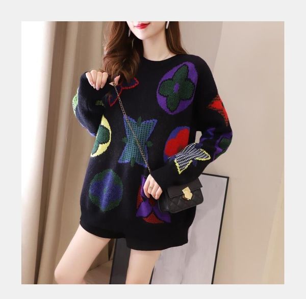 

autumn winter new fashion loose sweater personality women's knitwear languid style hoodie plus size women clothing, White;black