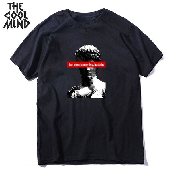 

coolmind 100% cotton short sleeve cool fashion men t shirt loose o-neck men tshirt cool t-shirt male men tee shirts