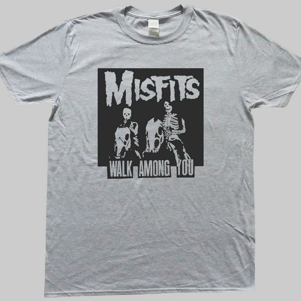 

misfits панк рок металл футболка мужского серый s-3xl 11 цветов 8 размеров футболочка