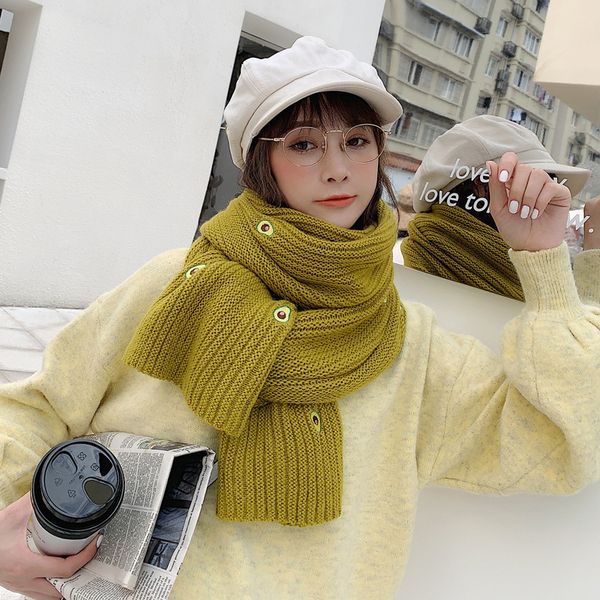 

korean autumn and winter new arrival scarf men and women couple long soft outdoor scarf warm avocado embroidery outdoor shawl, Blue;gray