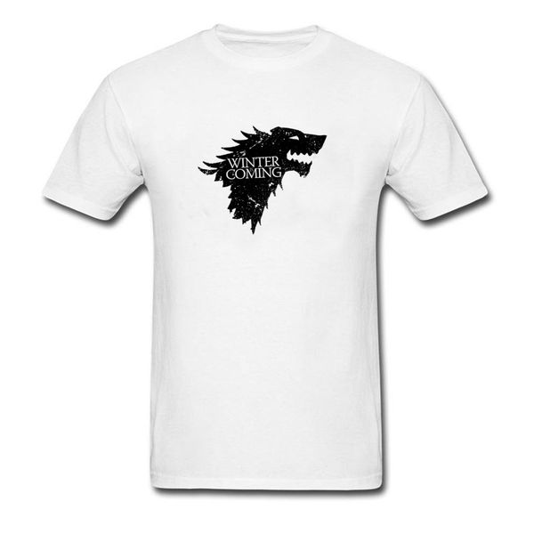 

2018 summer new t-shirt game of thrones symbol t shirt for men winter coming cool vintage clothing custom tv tee white