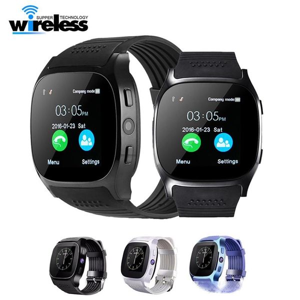 

t8 bluetooth smart watch support sim tf card with camera sports wristwatch music player for android