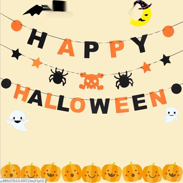 

хэллоуин flag- украшения ктв бар раскладка нетканое полотно нетканое баннер ктв флаг цветок таскание хэллоуин буквы diy флаг потянув гребень