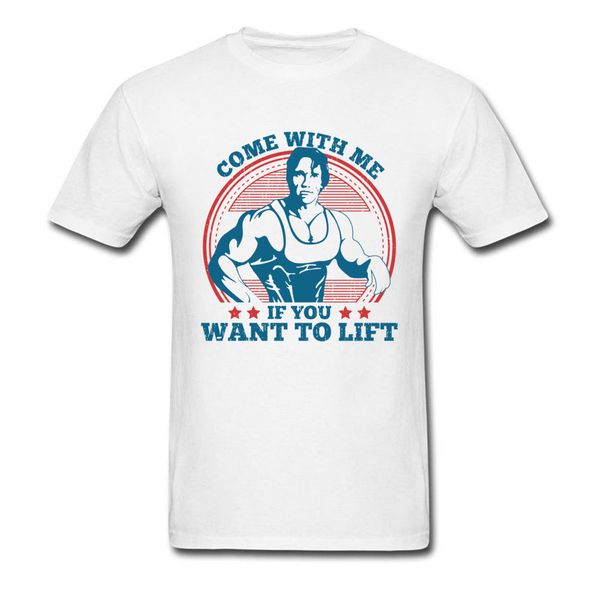 

swag men t-shirt new arival arnold schwarzenegger t shirts come with me if you want to lift 100% cotton fabric tshirt retro