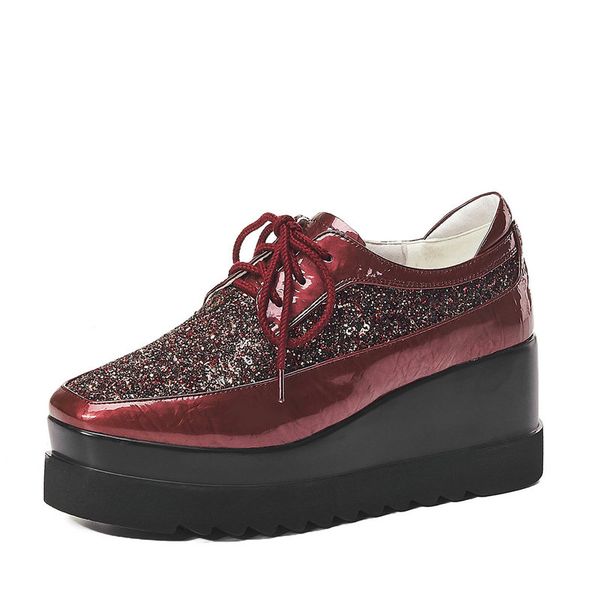 

lady shoes genuine leather shoes woman high heels square toe fashion basic pumps women comfort casual, Black