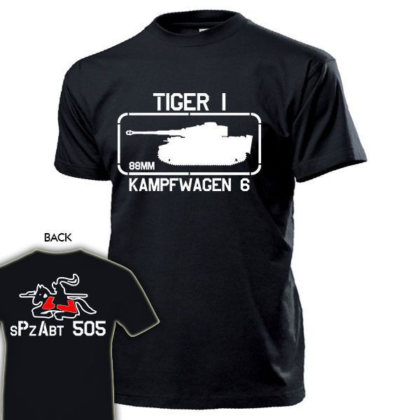 

2019 fashion t shirt kampfwagen 6 tiger1 spzabt 505 schwere panzer abteilung sdkfz181 tee shirt