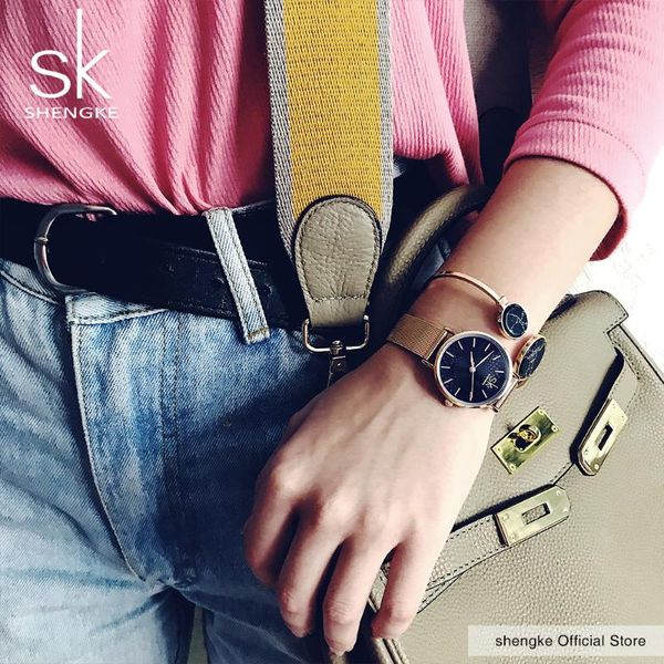 

luxury women quartz watches brand mesh belt girls gifts dress women wristwatch ladies quartz watches relgio, Slivery;brown