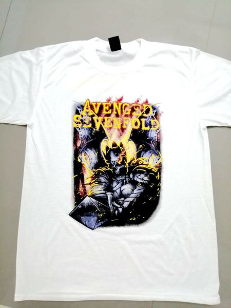 

avenged sevenfold metal rock music t-shirt jersey thin soft size l men t shirt short sleeve round neck