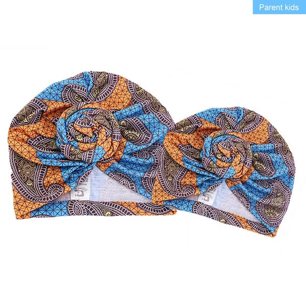 

hair accessories mommy and me matching cotton turban knotted floral headwear women baby girl's headwrap ladies cover accessorries